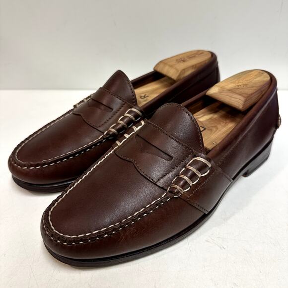 NEW HEELS Rancourt & Co. x Polo Ralph Lauren Edric Penny Loafer Made in USA 8.5 - Picture 1 of 13